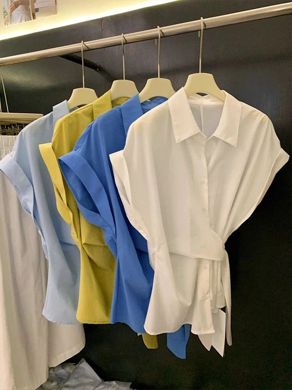 Korean Chic Side-Tie Summer Top
