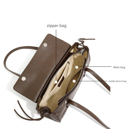 Formeki Autumn Winter Shoulder Bag Genuine Leather