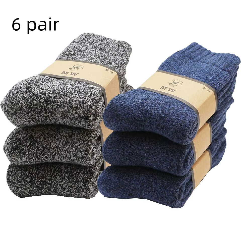 Winter Men's Merino Wool Socks (3-6 Pair)