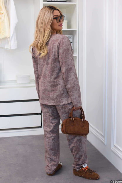 Beige Walking Suit
