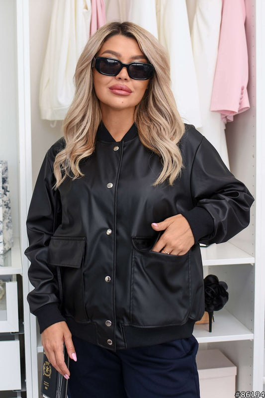 Black Bomber Jackets -sku  86194