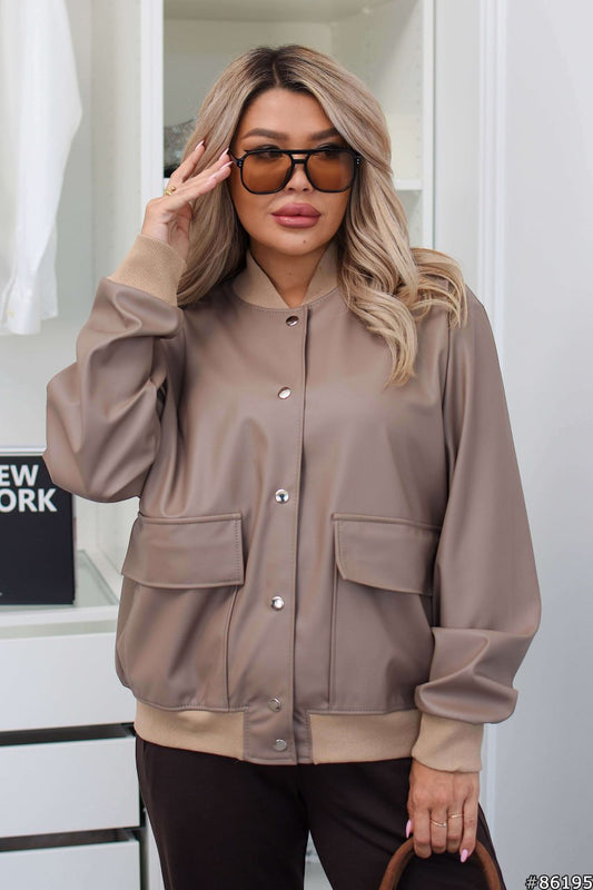 Mocca Bomber  Jacket-sku  86195