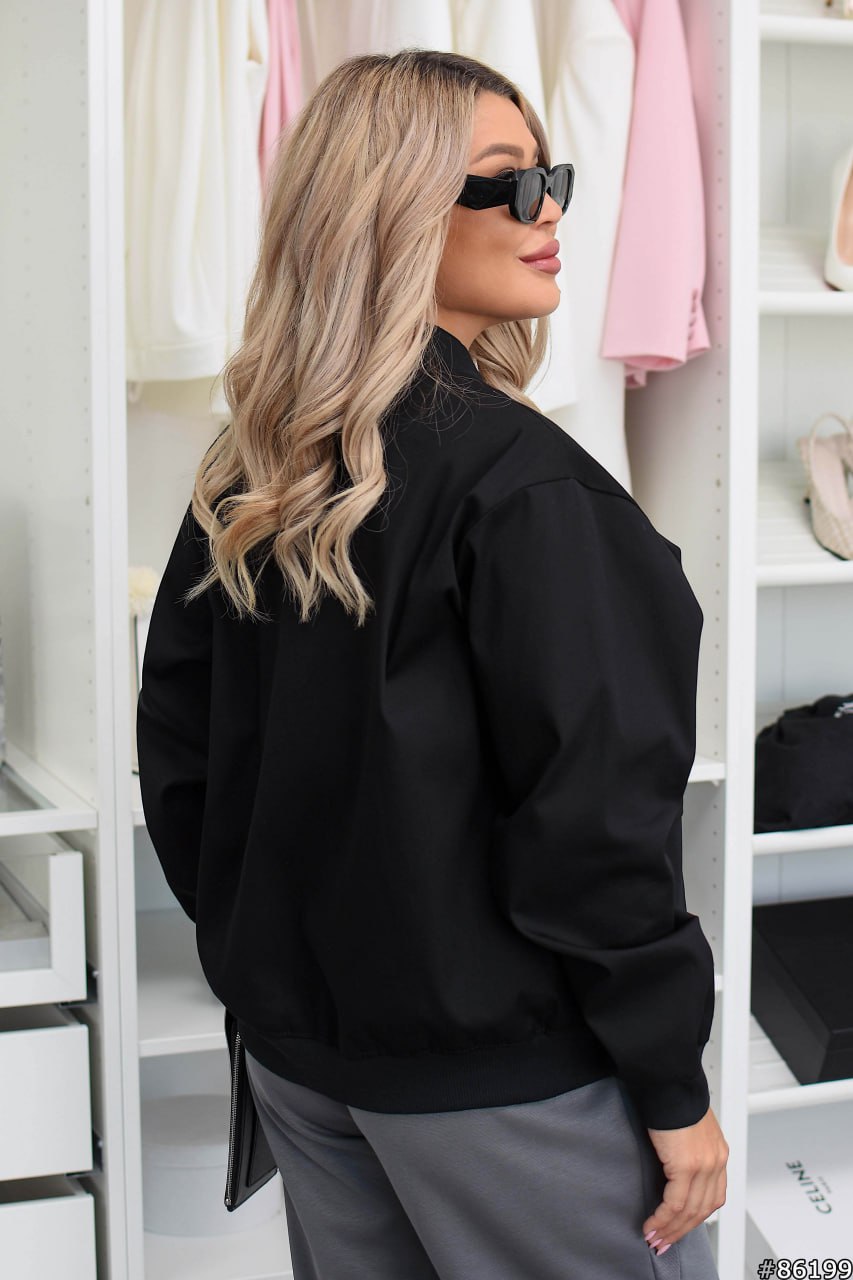 Black Bomber Jackets -sku  86199