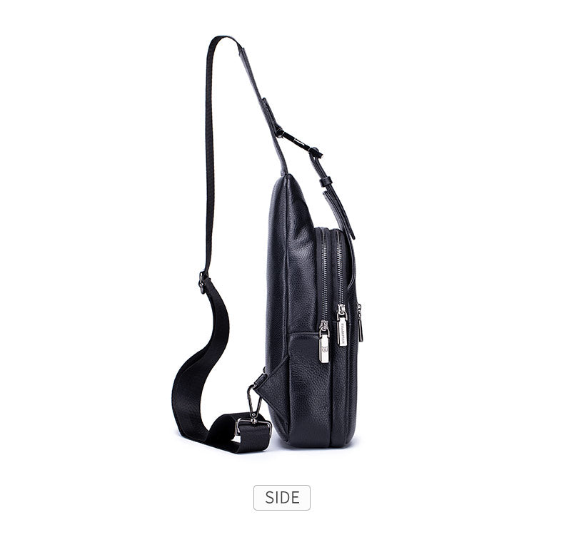 BULLCAPTAIN Men's Leather Chest Bag