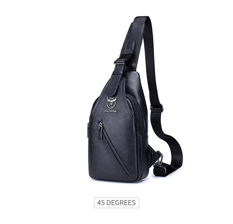 BULLCAPTAIN Men's Leather Chest Bag
